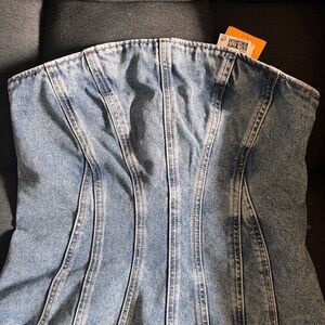 Denim Corset Top